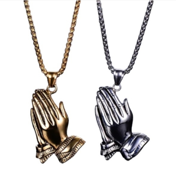 Prayer Hands Necklace - Picture 6 of 7